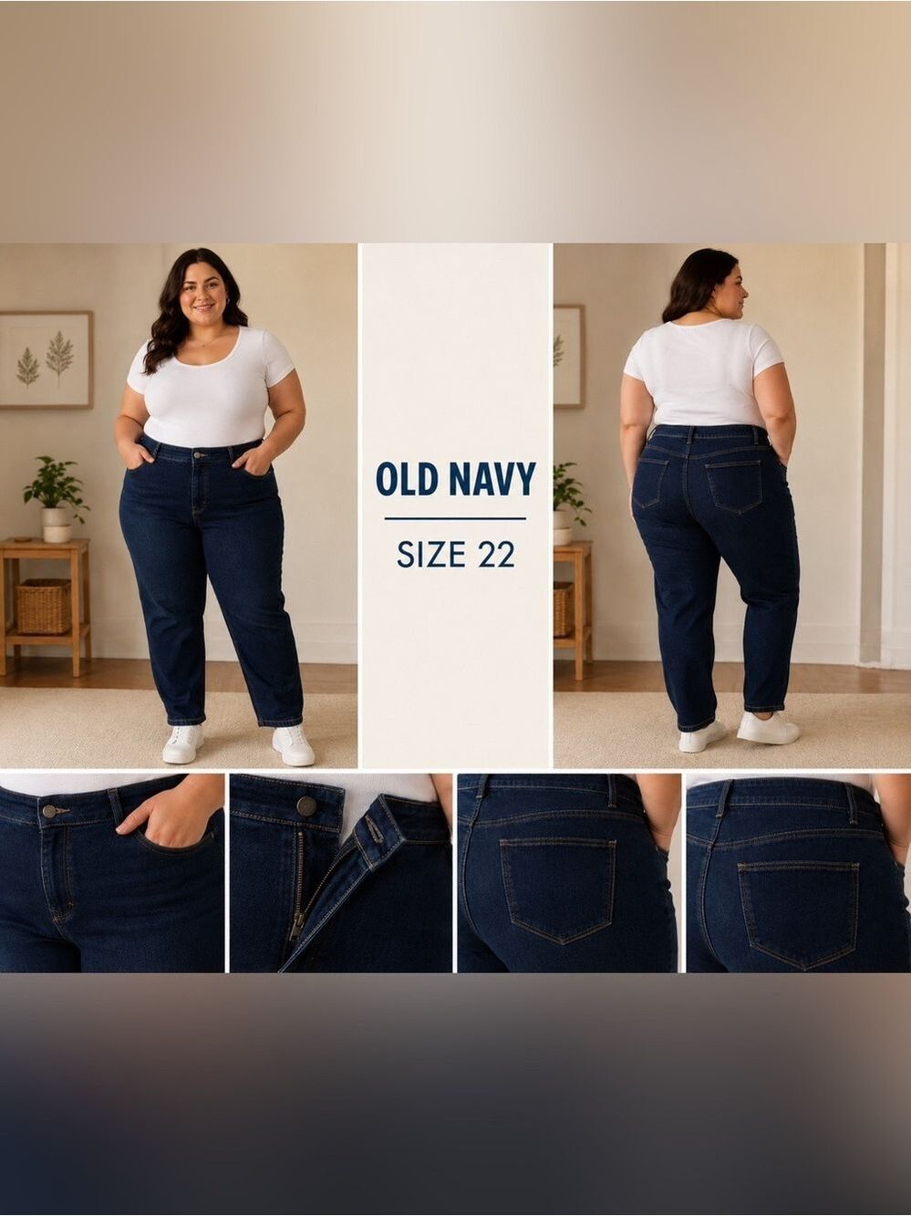 Old Navy Plus Size 22 Dark Wash Jeans Stretch Denim Jeans